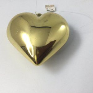 Department 56 Gold Brass Metal Heart Hanging Ornament Valentines Day 2 in